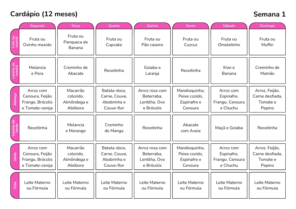 S.O.S Introdução Alimentar - 12 meses