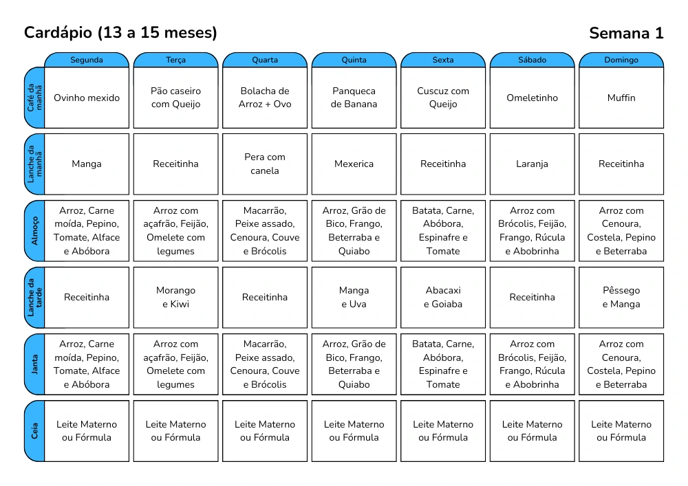 S.O.S Introdução Alimentar - 13 a 15 meses